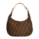 sac de seconde main mamma baguette fendi  en toile marron dos