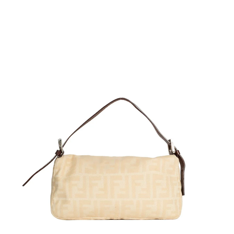 sac de seconde main mamma baguette fendi  en toile monogramme beige dos