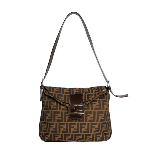 sac de seconde main mamma baguette fendi  en toile monogramme marron face