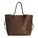 sac de seconde main neverfull louis vuitton en toile damier ébène face