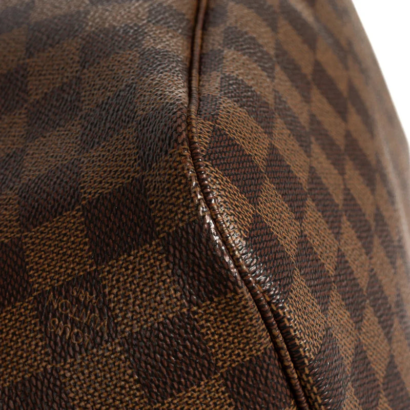 sac de seconde main neverfull louis vuitton en toile damier ébène coin 