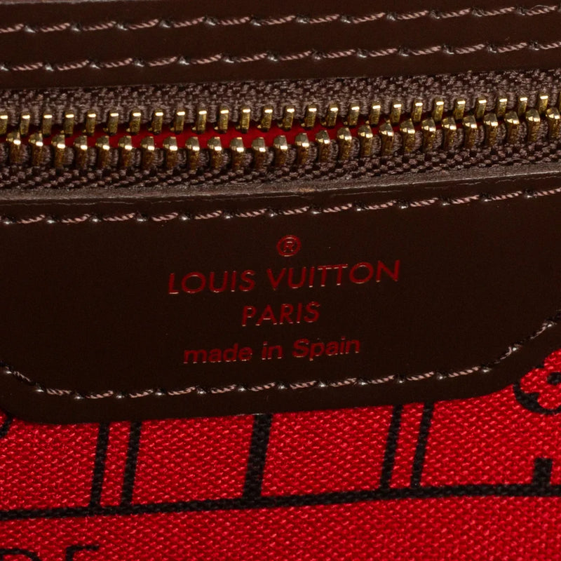 sac de seconde main neverfull louis vuitton en toile damier ébène label