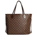 sac de seconde main neverfull  louis vuitton  en toile damier ébène dos