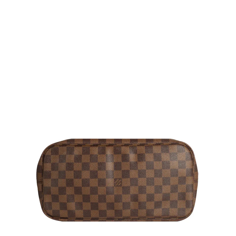 sac de seconde main neverfull  louis vuitton  en toile damier ébène bas