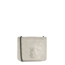 sac de seconde main niki saint laurent en cuir gris  face