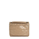 sac de seconde main niki saint laurent en cuir beige dos