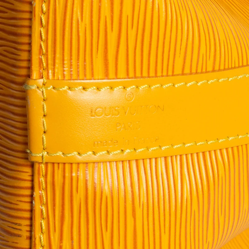 sac de seconde main noé louis vuitton en cuir épi jaune label