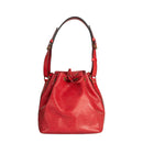 sac de seconde main noé louis vuitton en cuir épi rouge face