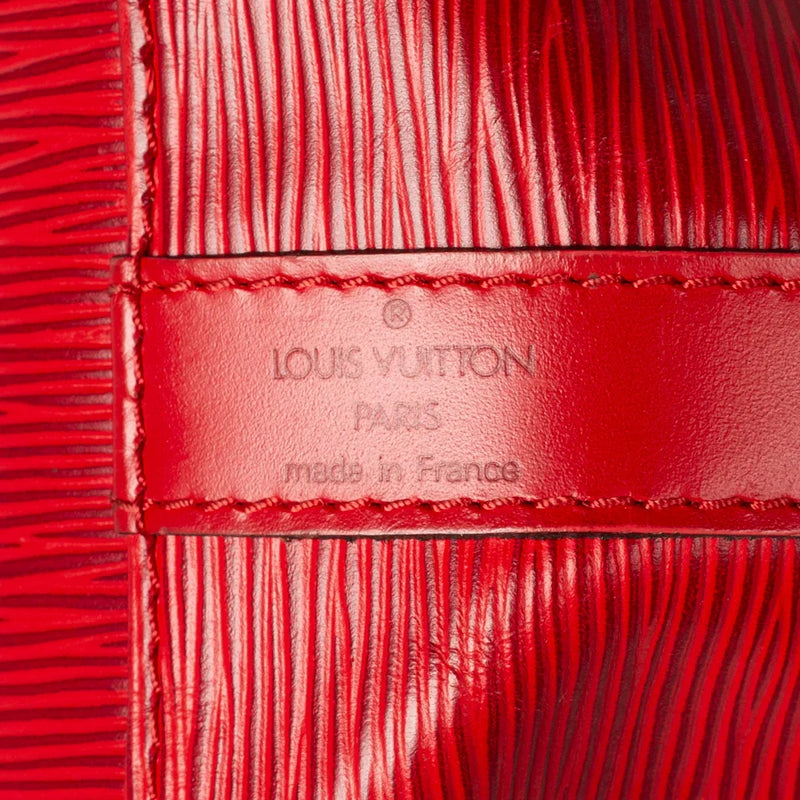 sac de seconde main noé louis vuitton en cuir épi rouge label