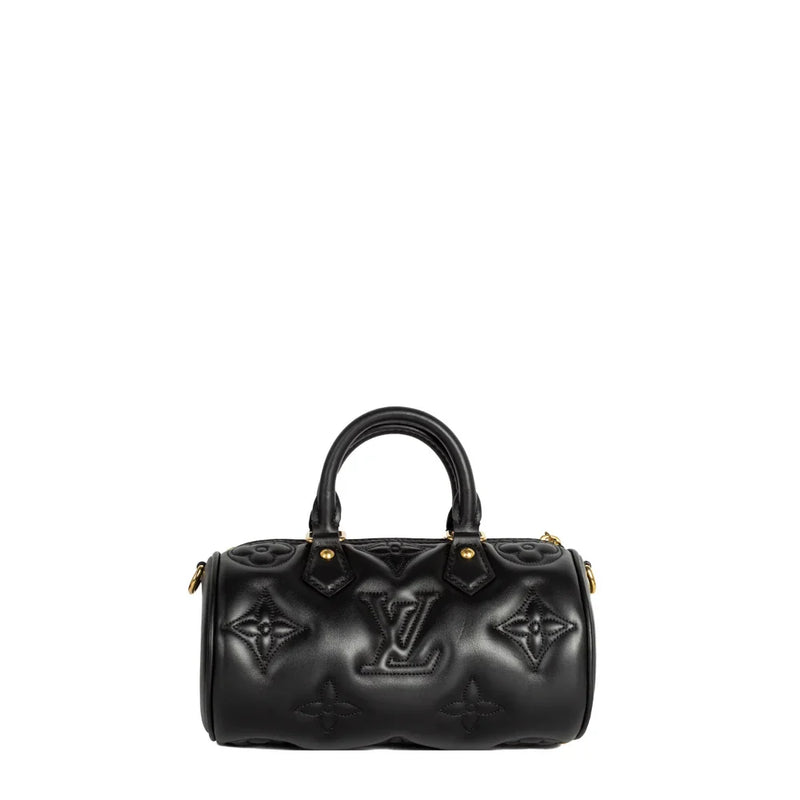 sac de seconde main papillon  louis vuitton  en cuir noir dos