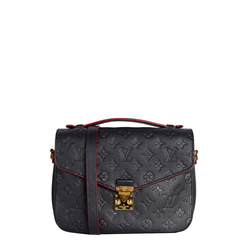 sac de seconde main pochette metis  louis vuitton  en cuir empreinte bleu face