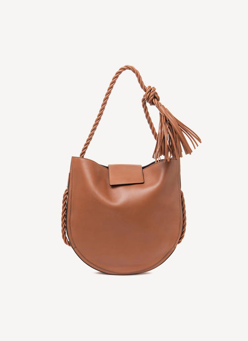 Valentino Garavani - Sac Porté Épaule En Cuir - Brown - Femme