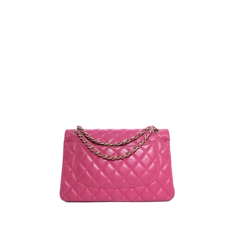 Sac Porté Épaule Jumbo 30 Cuir Rose - Chanel