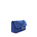 Sac Porté Épaule Jumbo Suede Bleu - Chanel