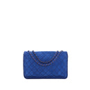 Sac Porté Épaule Jumbo Suede Bleu - Chanel