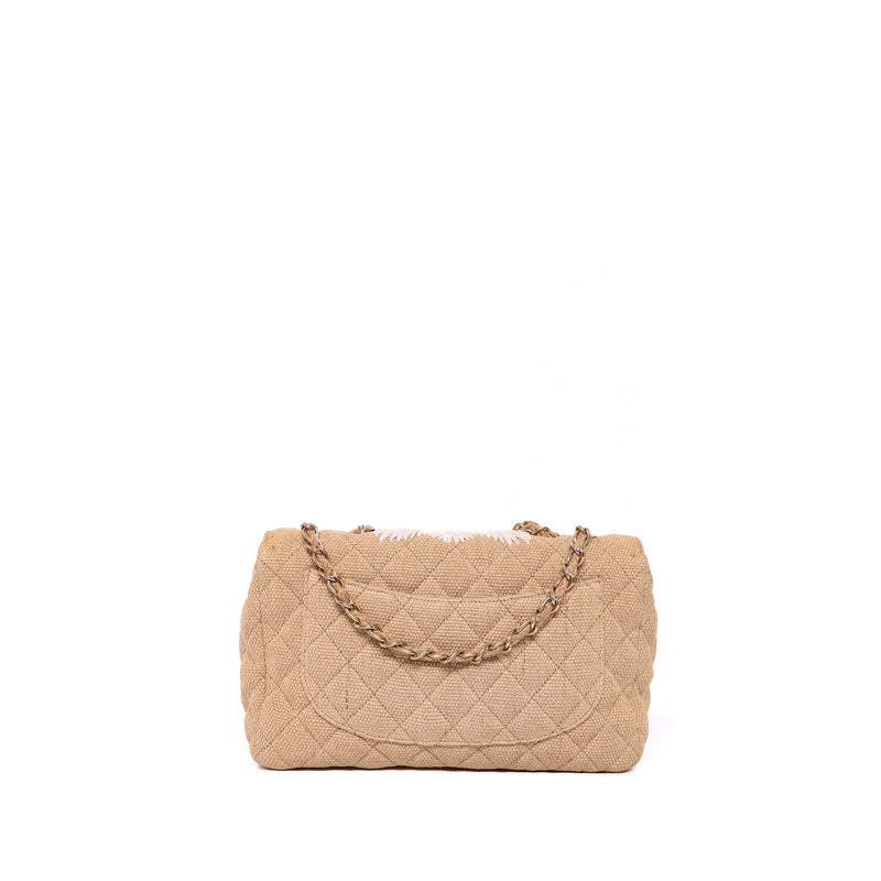 Sac Porté Épaule Jumbo Coco Country Raphia Beige - Chanel