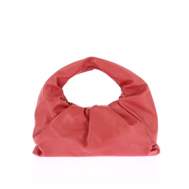 Sac Porté Épaule Shoulder Pouch Moyen Bottega Veneta Cuir D'Agneau Souple Rouge - Bottega Veneta