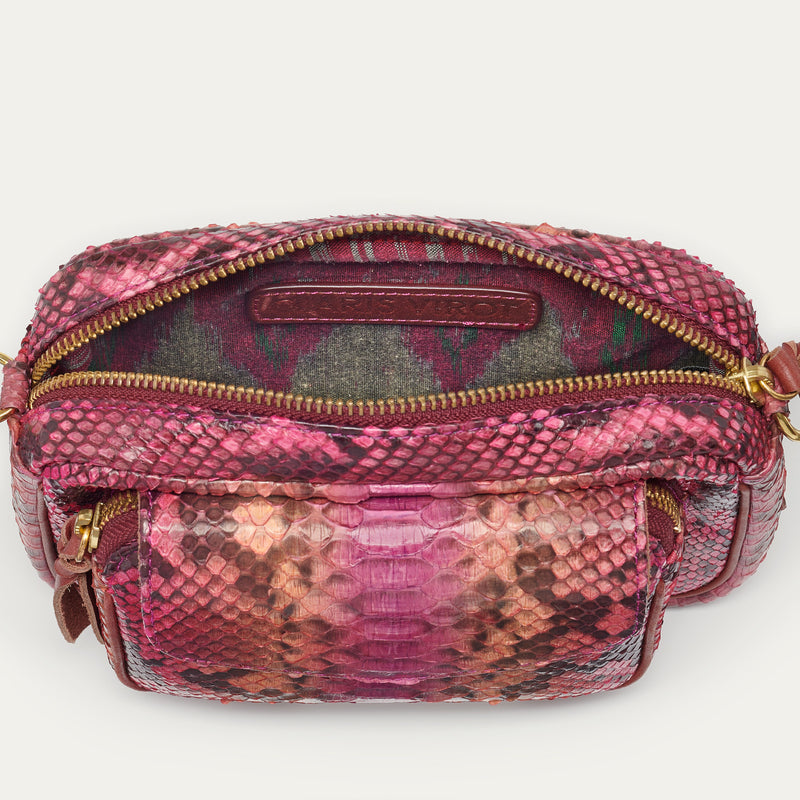Bag Python Baby Charly Bordeaux Pink