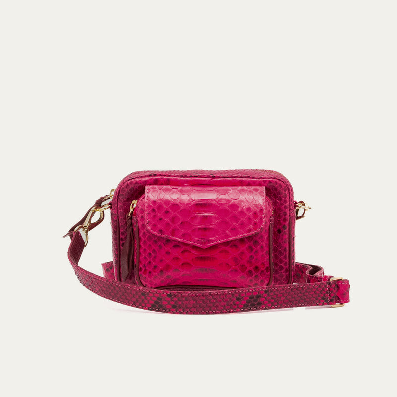 Baby Charly Celosia Pink Python Bag