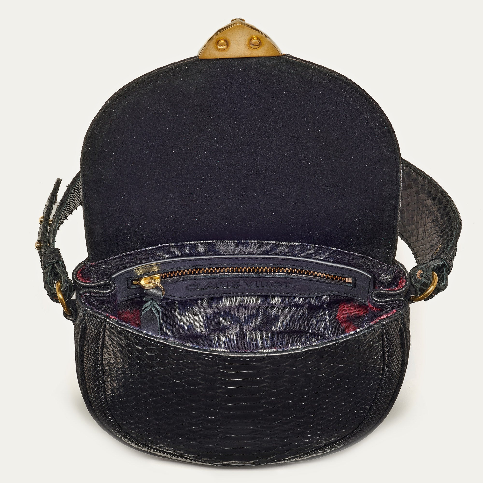 Sac Python Victoria Noir Anse Et Bandouliere