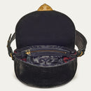 Python Victoria Black Handle And Shoulder Bag