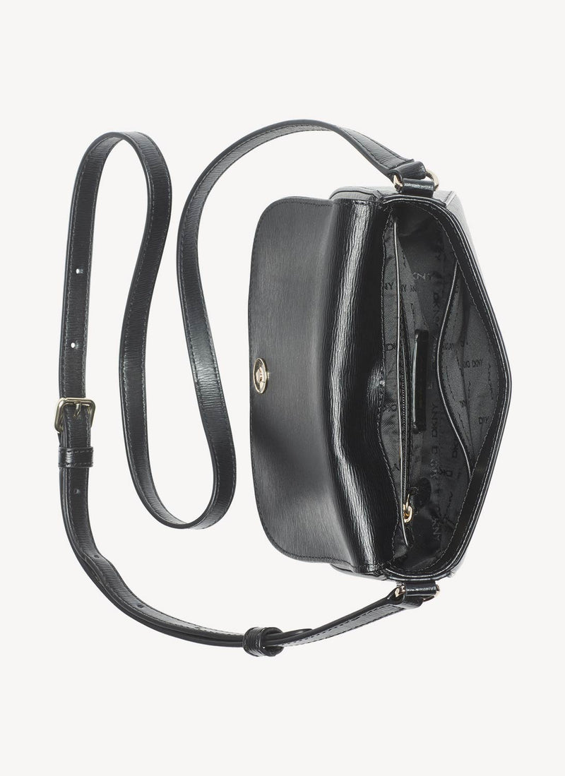 Dkny - Sac Saddle Bryant - Noir/ Or - Femme