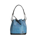 sac de seconde main noé louis vuitton en cuir épi bleu face