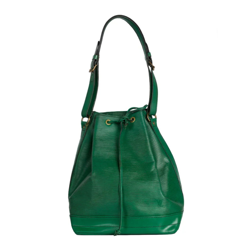 sac de seconde main noé louis vuitton en cuir épi vert face