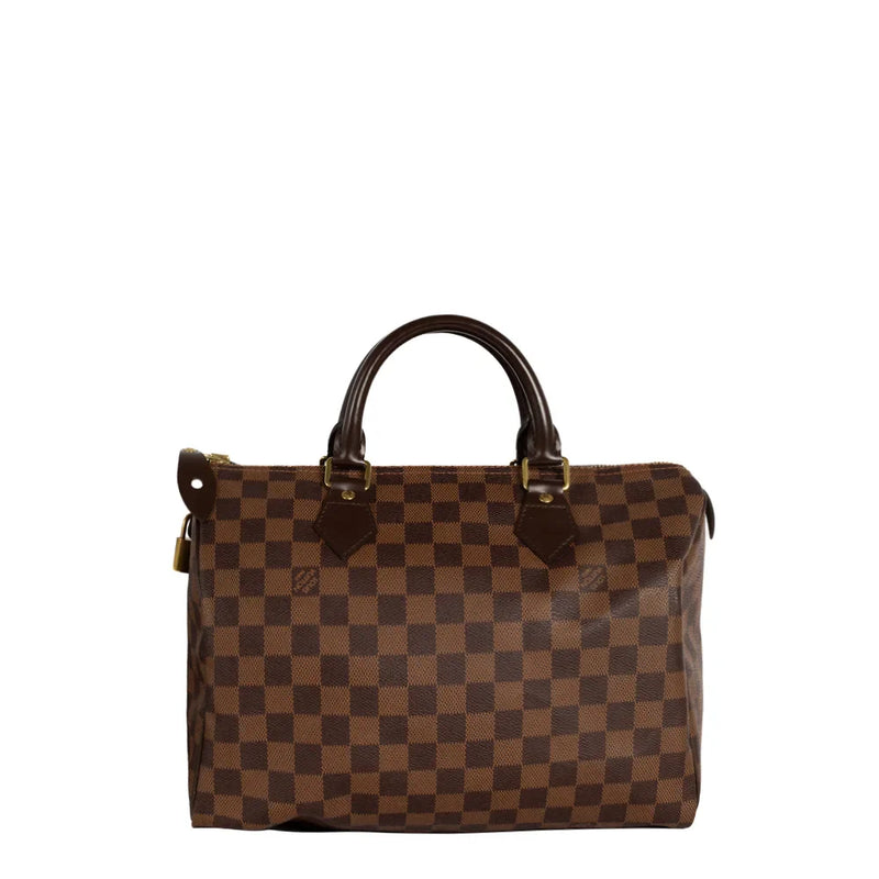 sac de seconde main speedy louis vuitton en toile damier ébène dos