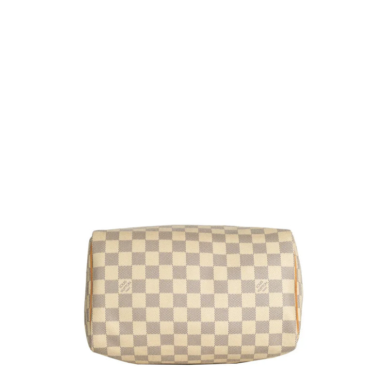 sac de seconde main speedy  louis vuitton  en toile damier azur dessous