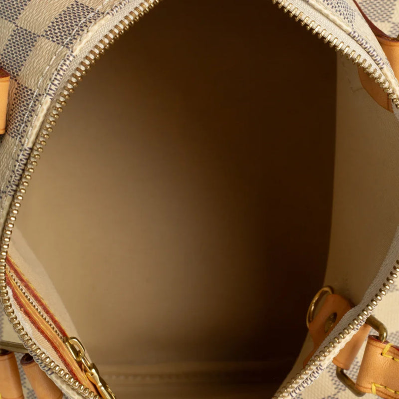 sac de seconde main speedy  louis vuitton  en toile damier azur intérieur