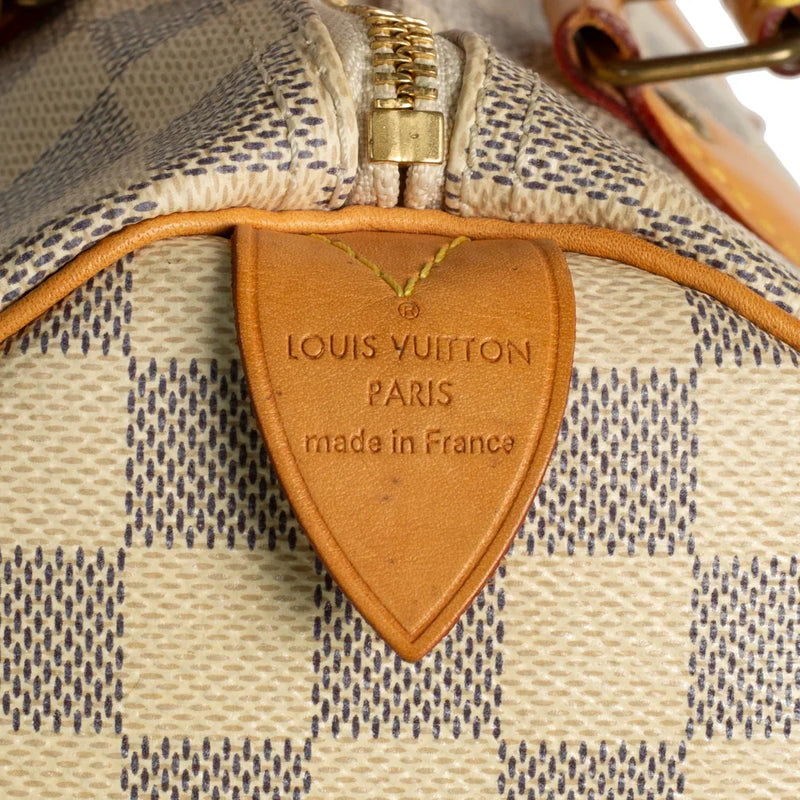 sac de seconde main speedy  louis vuitton  en toile damier label