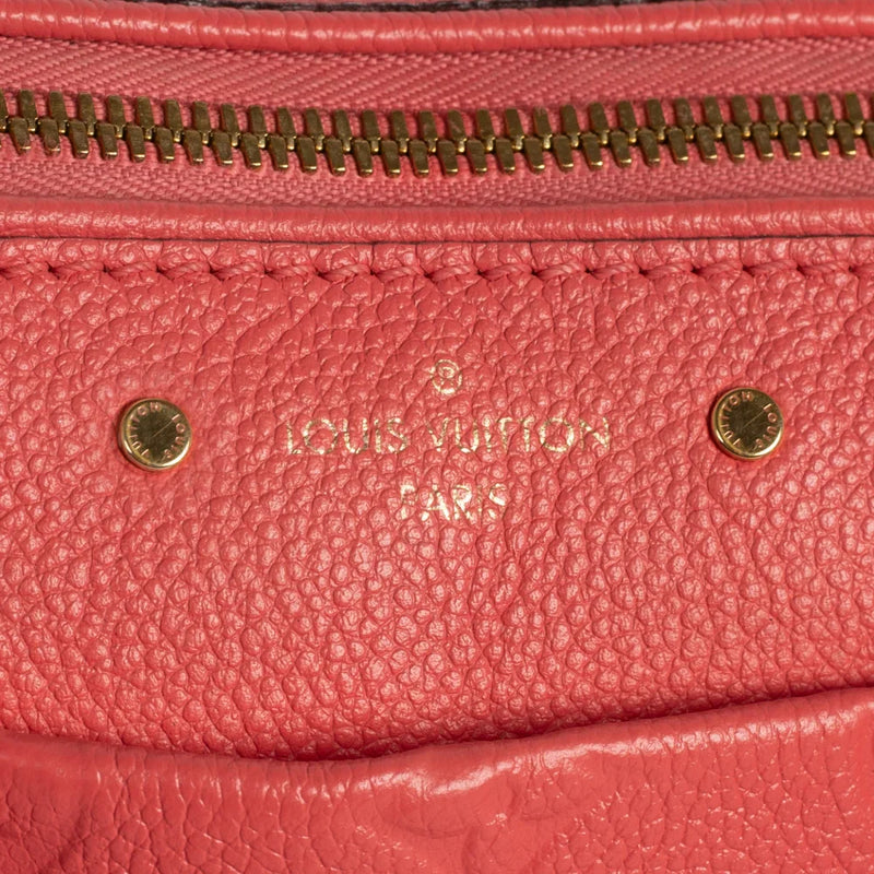 sac de seconde main speedy  louis vuitton  en cuir rose défaut 3