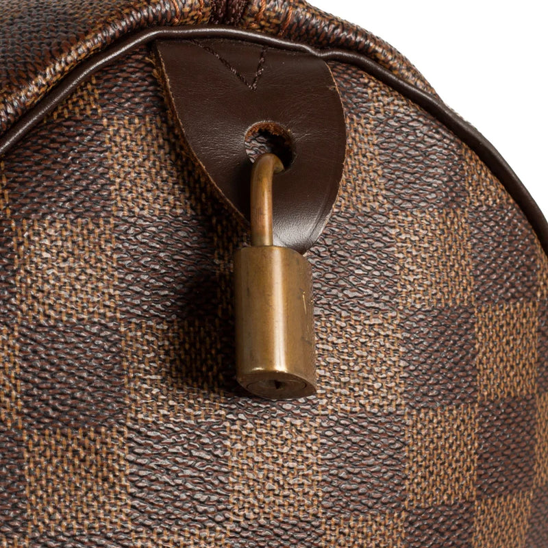 sac de seconde main speedy louis vuitton en toile damier ébène  défaut 2