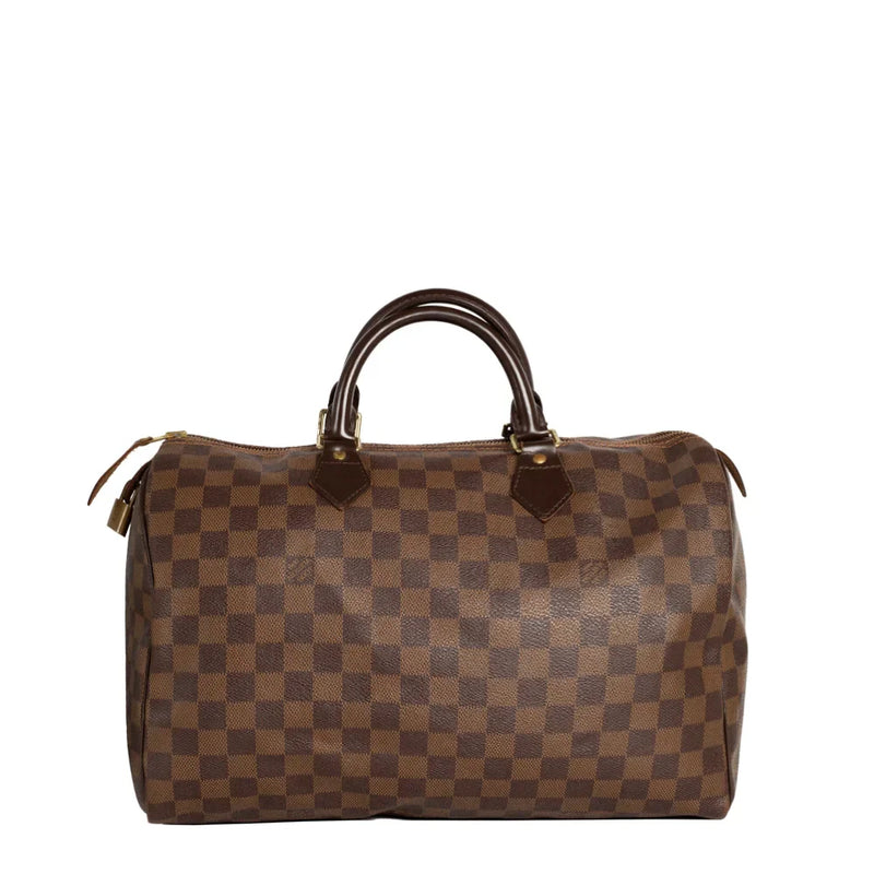 sac de seconde main speedy louis vuitton en toile damier ébène dos