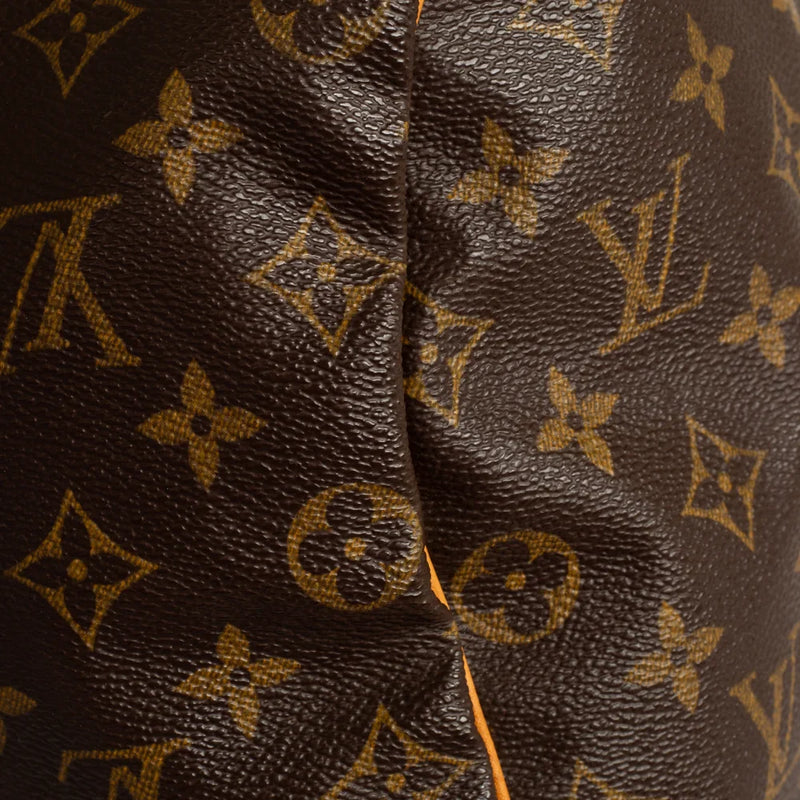 sac de seconde main speedy louis vuitton en toile monogram marron défaut 2