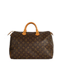 sac de seconde main speedy louis vuitton en toile monogram marron dos