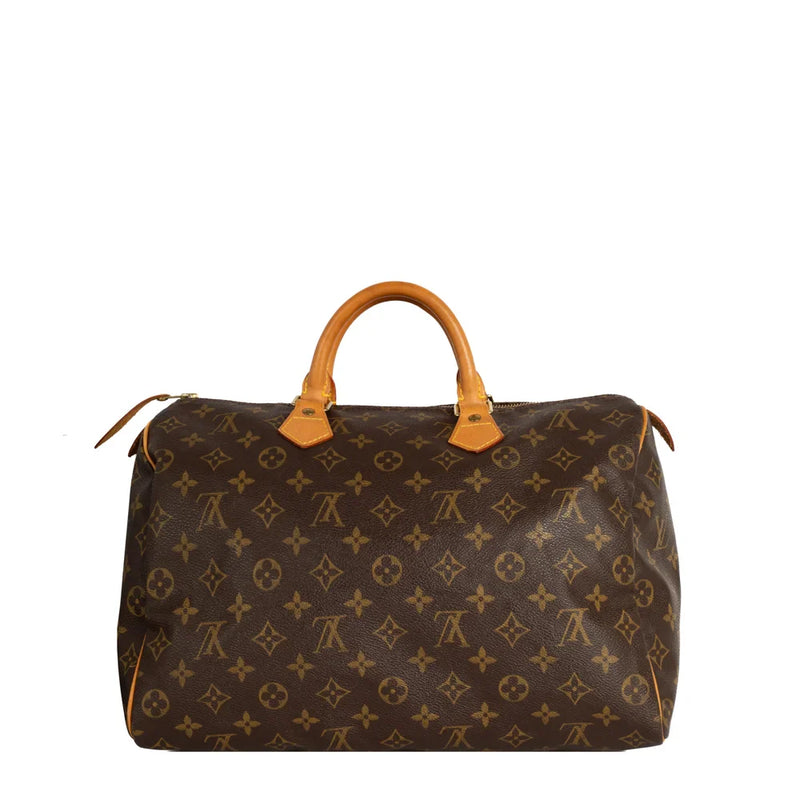 sac de seconde main speedy louis vuitton en toile monogram marron dos