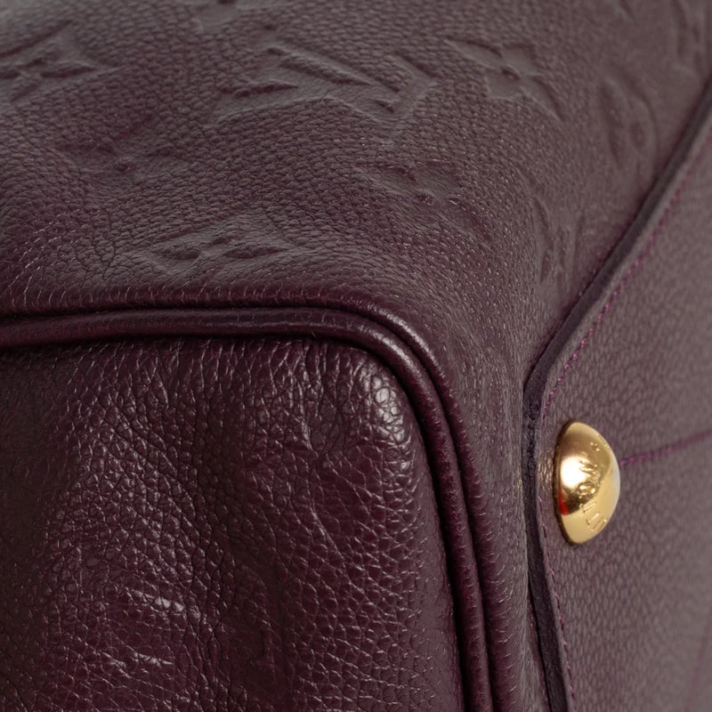 sac de seconde main speedy louis vuitton en cuir empreinte violet coin 