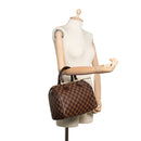 sac de seconde main speedy louis vuitton en toile damier ébène porté 1