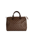 sac de seconde main speedy louis vuitton en toile damier ébène face