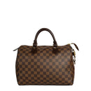 sac de seconde main speedy  louis vuitton  en toile damier ébène face