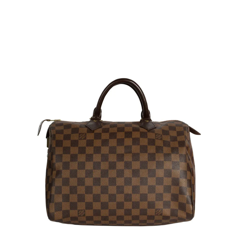 sac de seconde main speedy  louis vuitton  en toile damier ébène dos