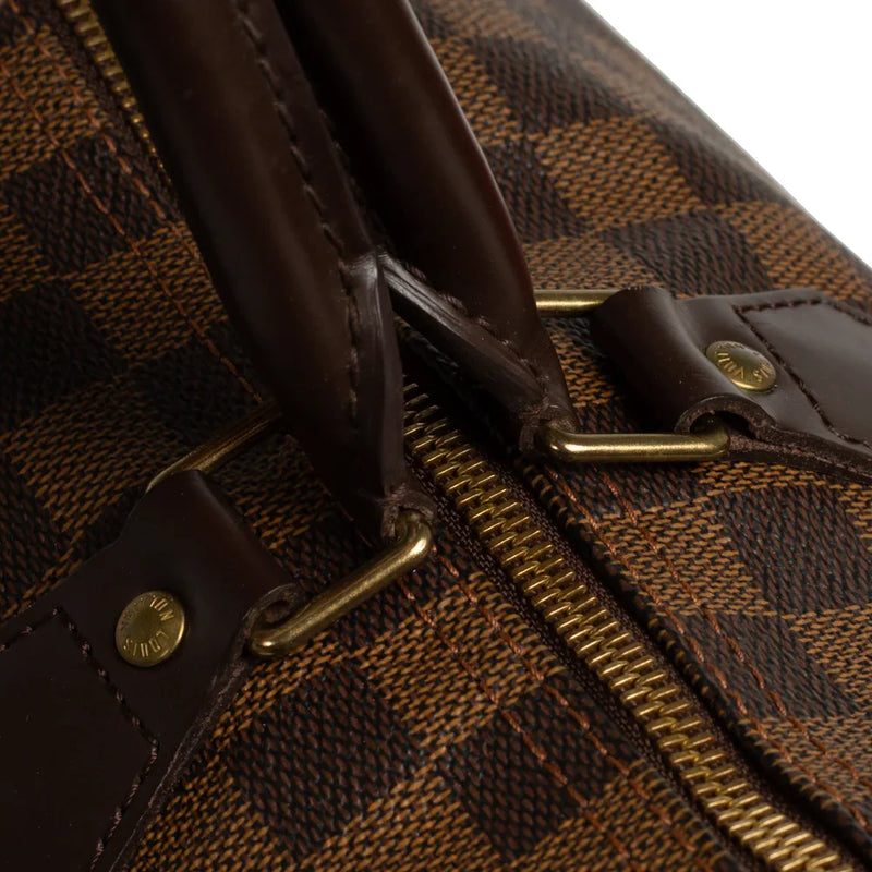 sac de seconde main speedy  louis vuitton  en toile damier ébène défaut 1