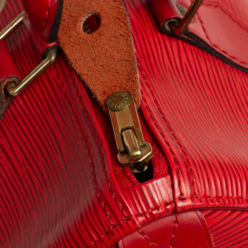 sac de seconde main speedy louis vuitton en cuir épi rouge défaut 1