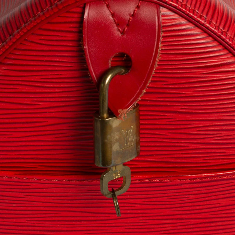 sac de seconde main speedy louis vuitton en cuir épi rouge défaut 2