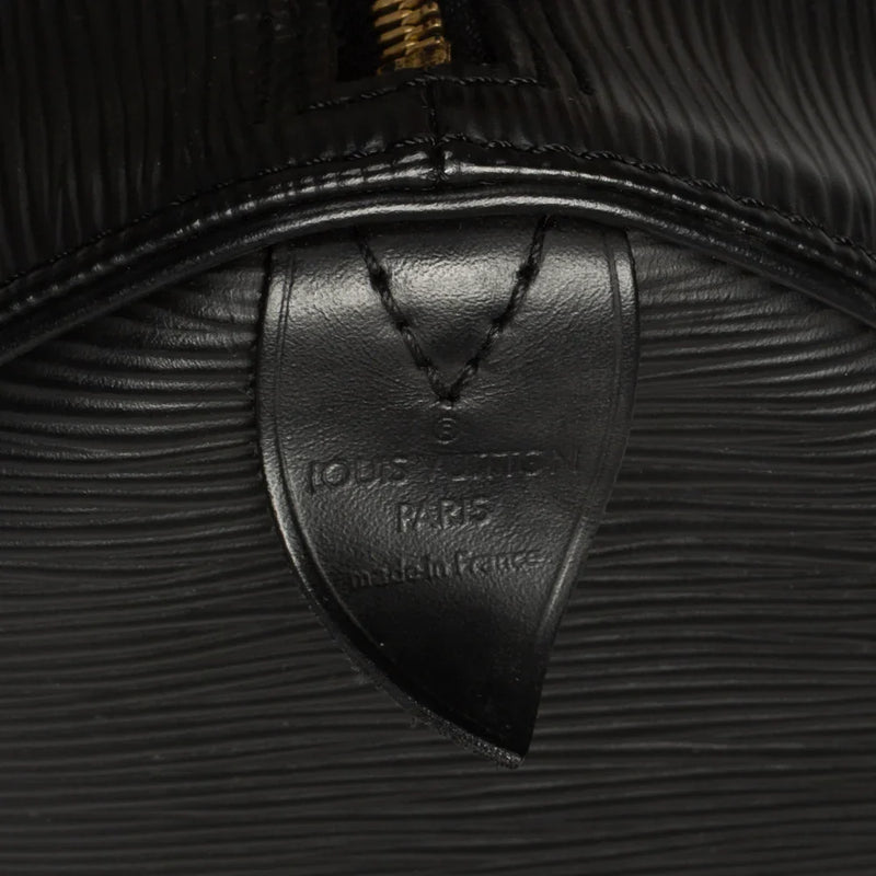 sac de seconde main speedy louis vuitton en cuir épi noir label