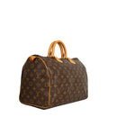 sac de seconde main speedy louis vuitton en toile monogram marron côté