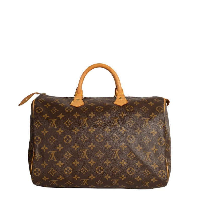 sac de seconde main speedy louis vuitton en toile monogram marron dos