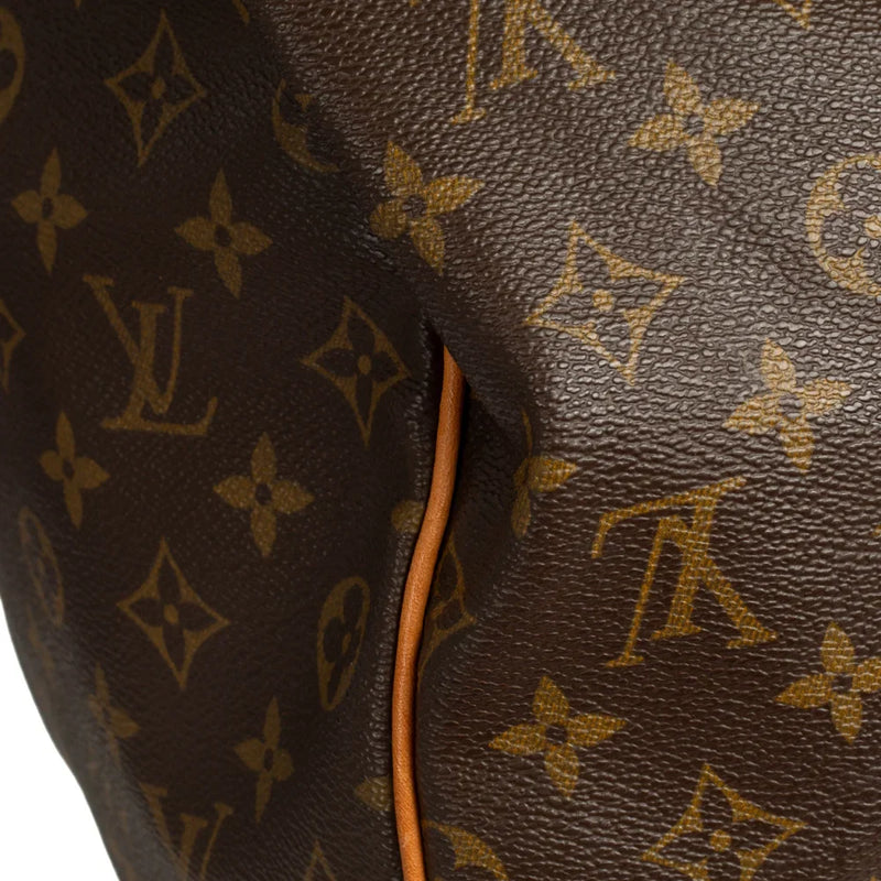 sac de seconde main speedy louis vuitton en toile monogram marron défaut 2